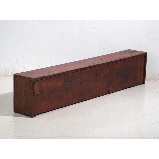 Low Antique Qing Dynasty Vermilion Gansu Sideboard For Sale - Image 11 of 12
