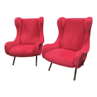 Pair of Marco Zanuso Senior Armchairs 1950-1960 for Arflex For Sale