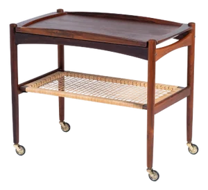 Danish Serving Trolley in Rosewood by Poul Hundevad, 1960s