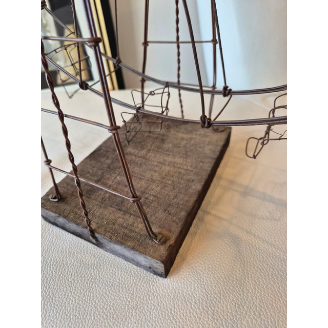 1940s Folk Art Wire Ferris Wheel For Sale - Image 5 of 6