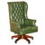 Chesterfield Wingback Swivel Chair in Green Leather For Sale - Image 18 of 18