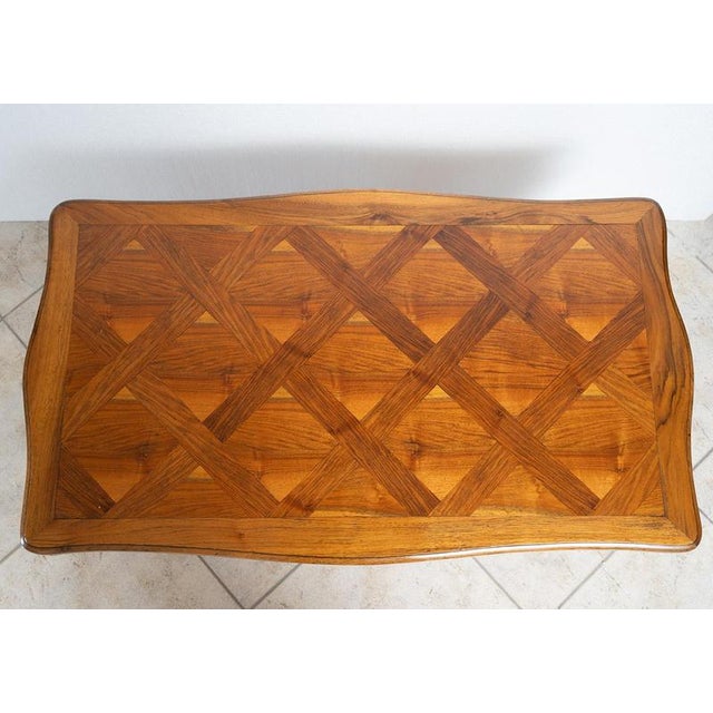 Antique Provençal Living Room Coffee Table in Solid Walnut, France, 20th Century For Sale - Image 3 of 6