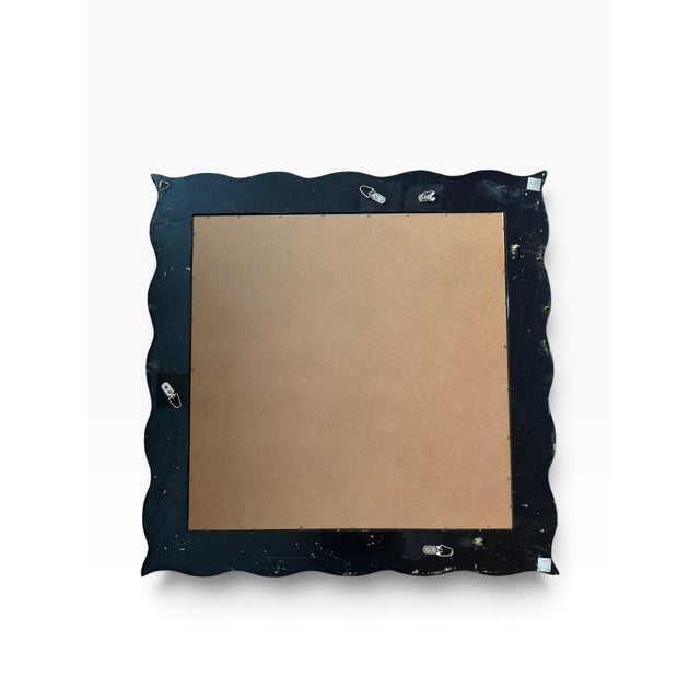 Vintage 1970s Sculptural Twisted Wood Frame Wall Mirror, Square or Diamond For Sale In Portland, ME - Image 6 of 6