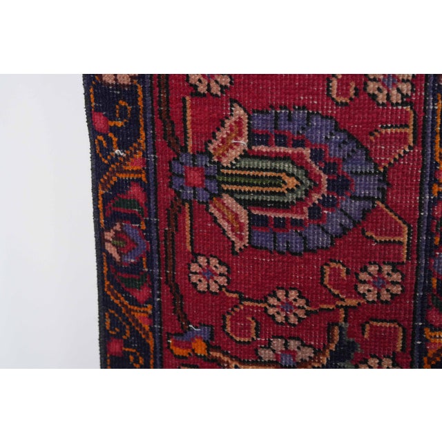 Persian 1970s Vintage Persian Handmade Wool 10x12 Red Area Rug For Sale - Image 3 of 11