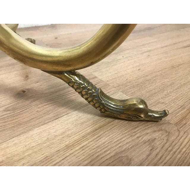 Brass Glass Coffee Table For Sale - Image 8 of 12