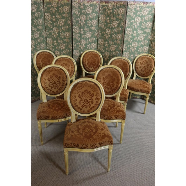 Wood Vintage Louis XVI Style Chairs, 1970s, Set of 8 For Sale - Image 7 of 11