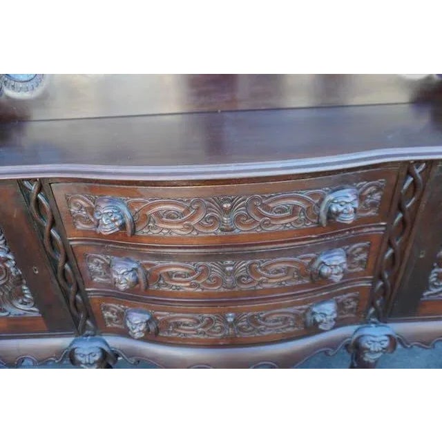 Mexican Colonial Chippendale Sideboard 1890 For Sale - Image 4 of 11