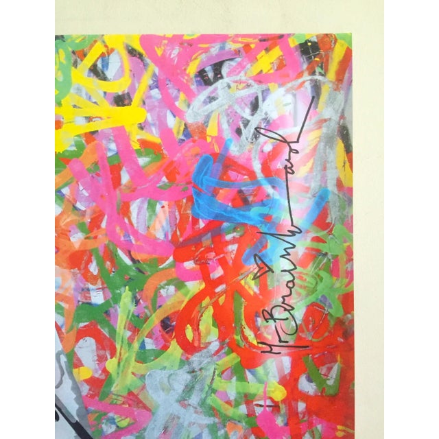 Paper Mr. Brainwash " Bob Dylan "Authentic Lithograph Print Pop Art Poster For Sale - Image 7 of 10