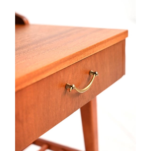Swedish Mahogany Bedside Tables, 1950s, Set of 2 For Sale - Image 9 of 11