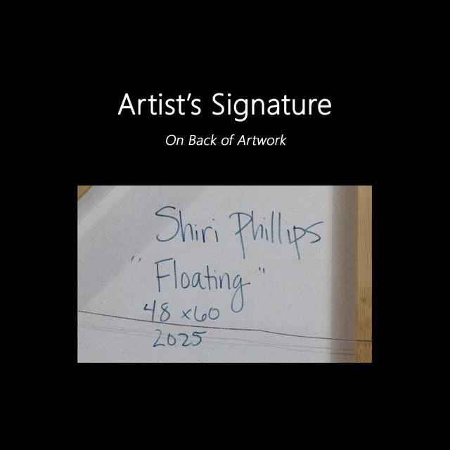 Floating - Original Textural Abstract Acrylic Painting on Canvas by Shiri Phillips For Sale - Image 9 of 9