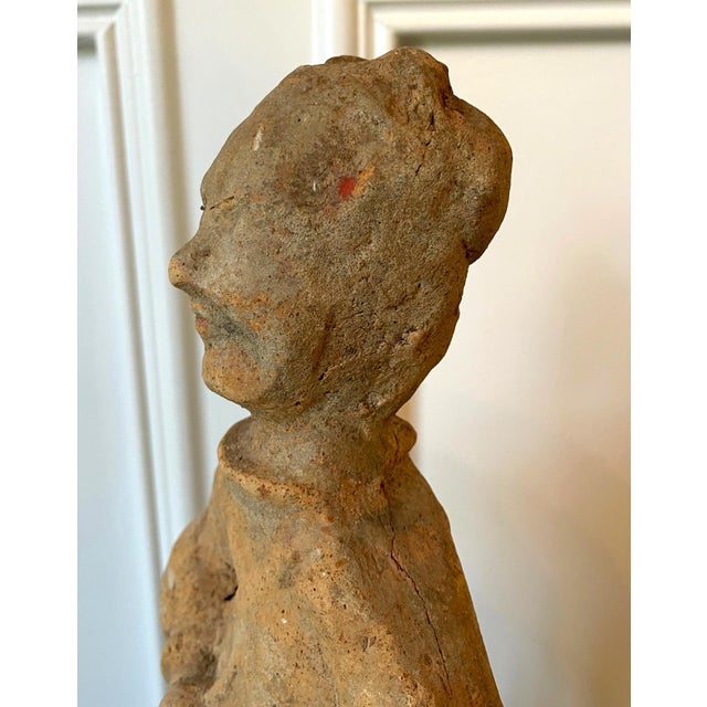 Chinese Terracotta Statue Tomb Figure East Han Dynasty For Sale - Image 12 of 15