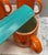 Orange Vintage 1960's Mid Century Modern Cottage Core Butterfly Coffee Mugs & Creamer Sugar Bowl Set - Set of 6 For Sale - Image 8 of 14