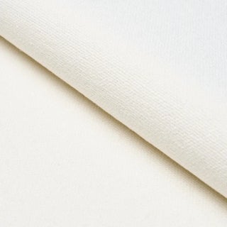 Schumacher Lars Rustic Linen Fabric In Ivory For Sale