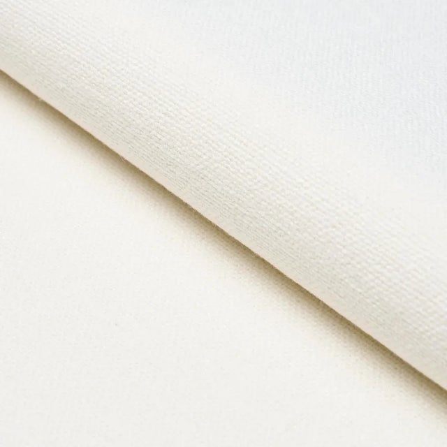Schumacher Lars Rustic Linen Fabric In Ivory For Sale
