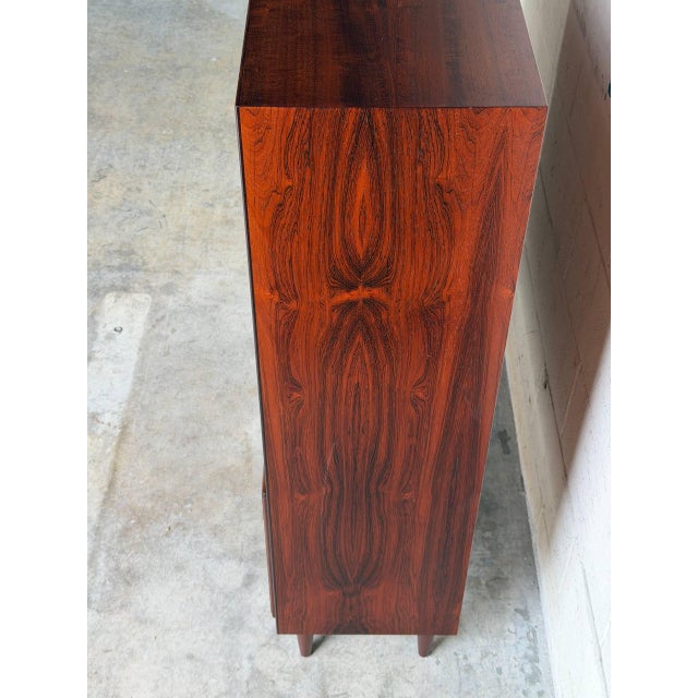 Rosewood Bookcase With Drop Down Door Denmark 1960s For Sale - Image 10 of 10