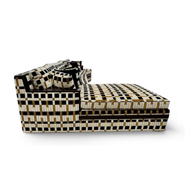 Milo Baughman Mid-Century-Modern Geometric Velvet Sectional Attr to Milo Baughman for Thayer Coggin For Sale - Image 4 of 18