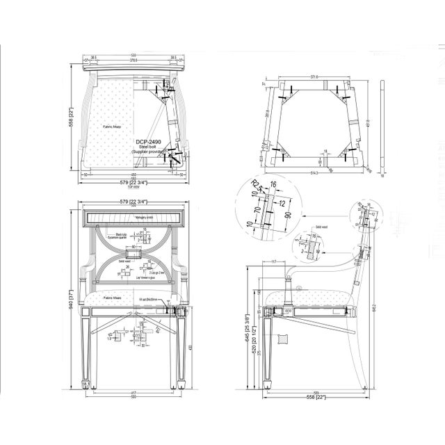 Set of 10 Medium Walnut Finish Cross Back Dining Room Chairs, English-Style Chairs W Crypton For Sale - Image 13 of 15