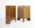 Mid-Century Walnut Corner Cupboards with Boxwood Inlay For Sale - Image 9 of 10