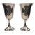 1950s Sterling Silver Goblets With Gilded Interior - A Pair For Sale