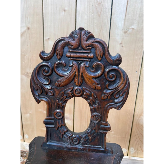 18th Century Baroque German Alsatian Chairs in Stained Wood, Set of 2 For Sale - Image 3 of 7