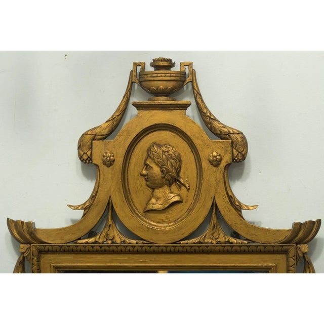 Italian Italian Wood Medallion Mirror For Sale - Image 3 of 8