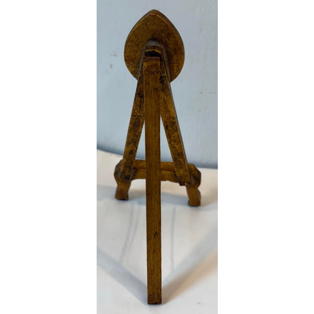 Vintage Italian gilt wood petite table easel
