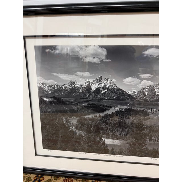 Robert Morris Snake River and the Grand Tetons Near Jackson, Wyoming B/W Limited Photography, Certificate For Sale - Image 11 of 11