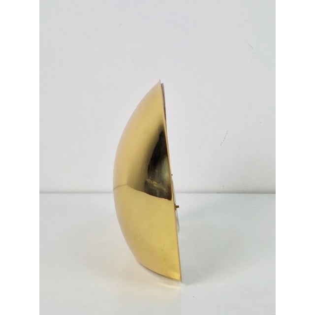 Gold Vintage Half Moon Wall Lamp in Brass, 1980, Set of 3 For Sale - Image 8 of 12