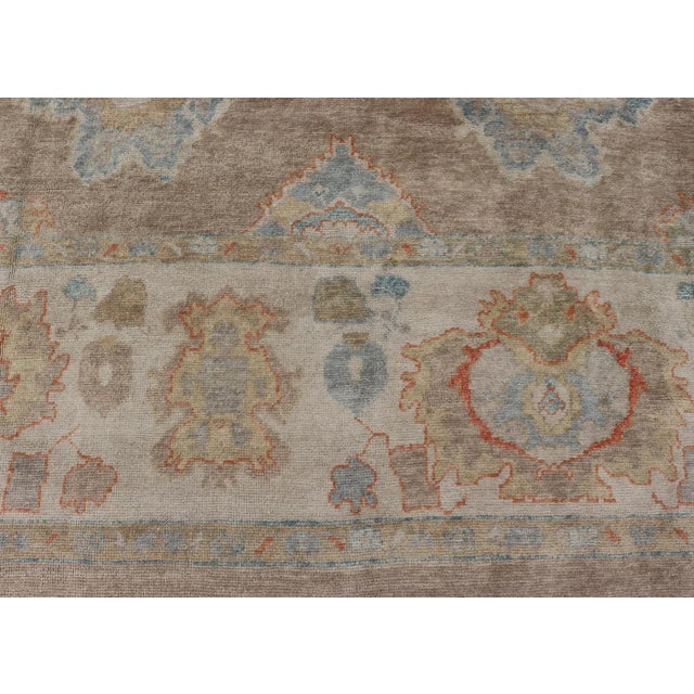 Large Turkish Oushak Rug in Neutral Colors All-Over Design 16'2" X21' For Sale - Image 10 of 17