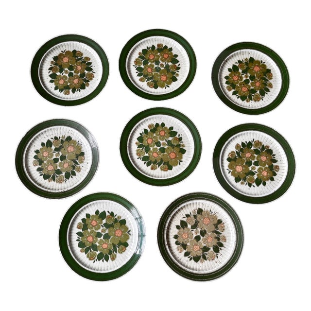 Porcelain Dinner Plates by Nina De Winterling, Set of 8 For Sale