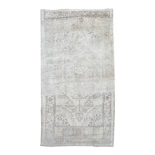 Vintage Turkish Hand Knotted Wool Rug 4’1” X 7’3” For Sale