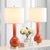 Textile 30.5 Inch H Long Neck Ceramic Table Lamp in Blood Orange - a Pair For Sale - Image 7 of 8