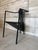 Metal Vintage Sculptural Occasional Chair in Black Steel and Perforated Metal, 1980s For Sale - Image 7 of 12