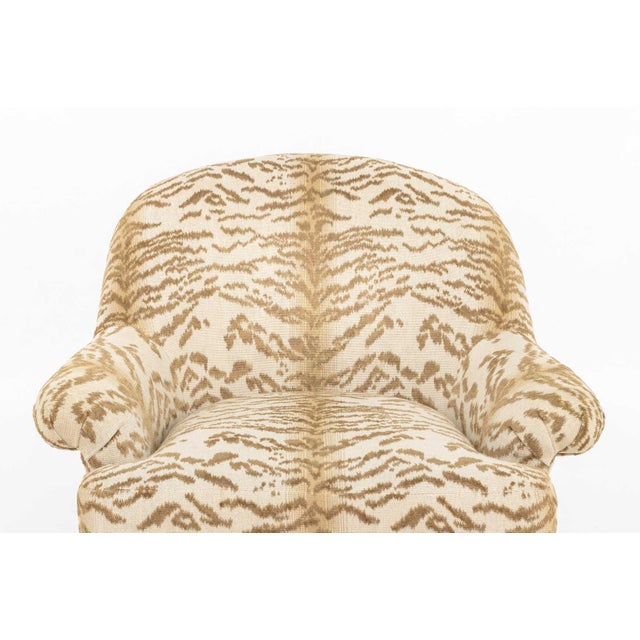 Textile Lee Jofa Tiger Print Upholstered Armchairs, Pair For Sale - Image 7 of 11