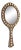 A French Talosel Hand Mirror with Glass Inlay by Line Vautrin For Sale