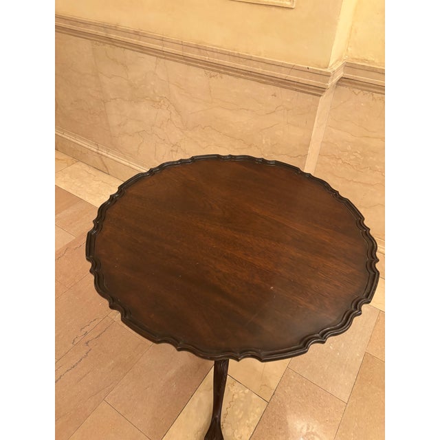 Stickley Mahogany Chippendale Pie-Crust Pedestal Table For Sale - Image 10 of 11