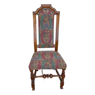 A Very Fine Antique William & Mary Side Chair With Spanish Feet, Boston, Circa 1730 For Sale