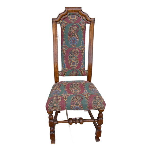 A Very Fine Antique William & Mary Side Chair With Spanish Feet, Boston, Circa 1730 For Sale