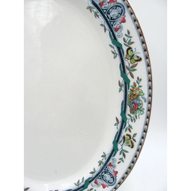 Mid 19th Century 1800s 18" England Beech & Hancock Swan Bank Pottery Vernal Platter For Sale - Image 5 of 13