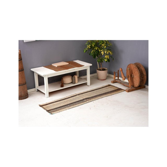 Vintage Modern Mini Kilim Runner - 1`8″ X 5`10″ For Sale In Los Angeles - Image 6 of 6