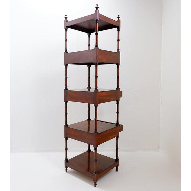 1950s English Mahogany Whatnot Shelf, 1950s For Sale - Image 5 of 13