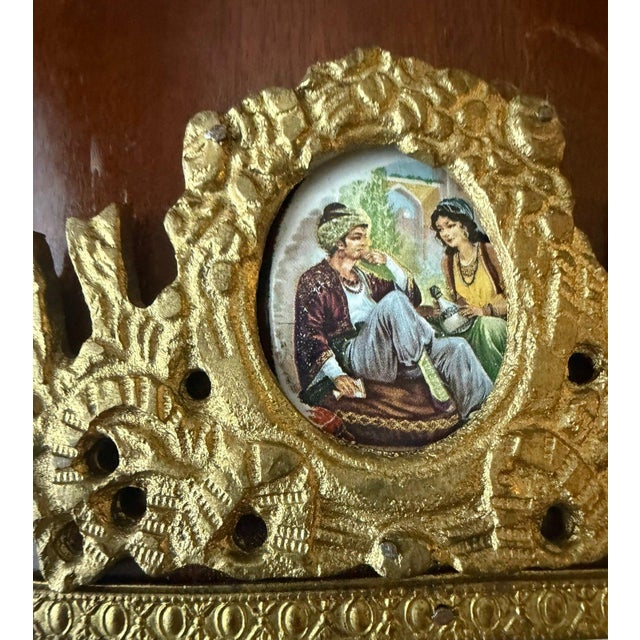 Pair Louis XV Revival Marquetry Salon Tables With Porcelain Plaques, C. 1900 For Sale - Image 10 of 18