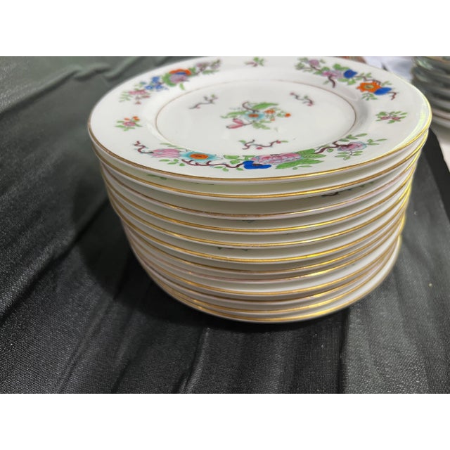 Coalport Porcelain Mid 20th Century Fine Coalport Corea Pattern Plates- Set of 12 For Sale - Image 4 of 12