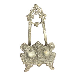 Art Nouveau Farmhouse Style Brass Easel For Sale