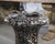 Pair of Decorative Faux Portoro Marble Wooden Campana Vases From Italy For Sale - Image 14 of 18