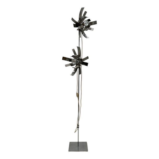 Vintage French Sculptural Floor Lamp by Jocelyne Trocmé for Oxar, 1970s For Sale