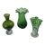 1970s Green Glass Vases - Set of 3 For Sale