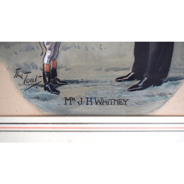Traditional Mr j.h. (Jock) Whitney Watercolour by Peter Ronald 'The Tout' Buchanan (British, 1881-1964) For Sale - Image 3 of 5