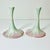 1980s Vintage Art Nouveau Botanical Coastal Porcelain Candle Holders - A Pair, Artist Signed For Sale - Image 12 of 15