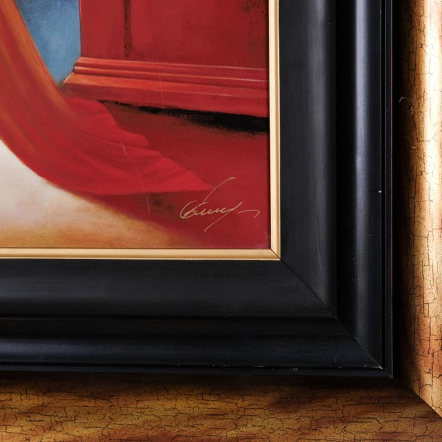 Red 2015 Michael Cheval "Inspiration" Artist Hand Signed & Numbered Limited Edition 185/450 Framed Color Dye Sublimation on Aluminum For Sale - Image 8 of 9